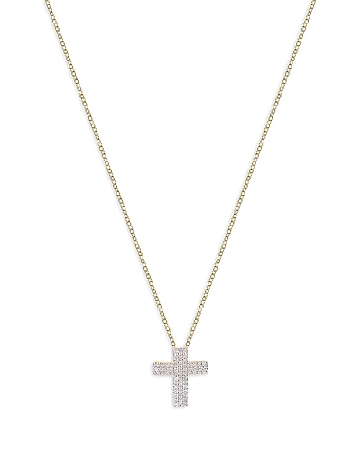 Phillips House 14K Yellow Gold Diamond Infinity Cross Necklace, 16-18