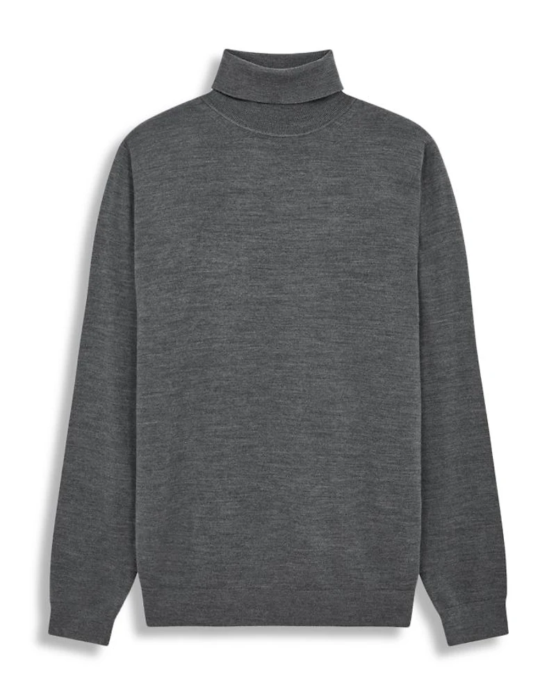 Caine Merino Wool Slim Fit Turtleneck Sweater