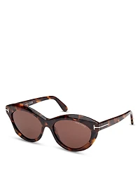 Tom Ford Toni Oval Sunglasses, 55mm