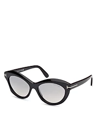 Tom Ford Toni Oval Sunglasses, 55mm