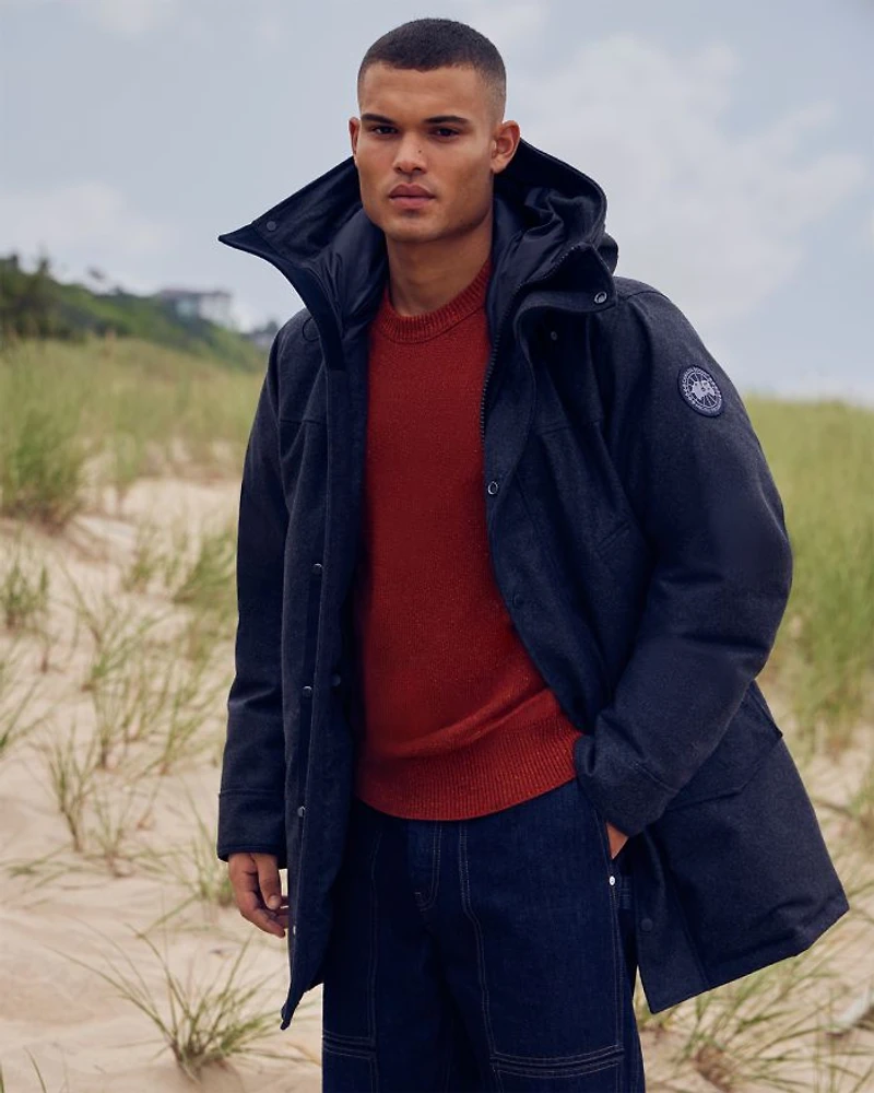 Langford Hooded Wool Blend Down Parka