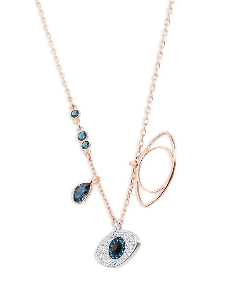 Symbolica Evil Eye Swarovski Crystal Pendant Necklace, 14.8"