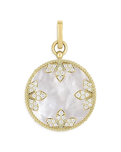 Roberto Coin 18K Yellow Gold Medallion Diamond & Mother of Pearl Pendant