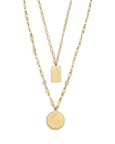 Medallions of Mine Layered Coin Necklace Set, 12"-16"