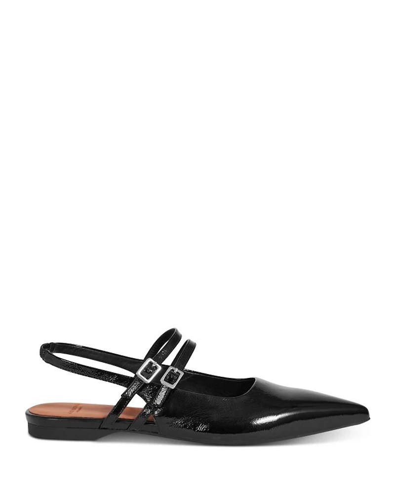 Women's Hermine Pointed Toe Double Strap Flats