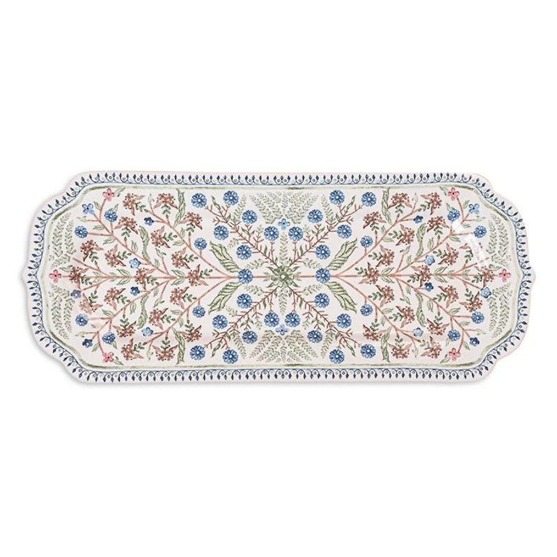 Villa Seville 15" Chambray Hostess Tray