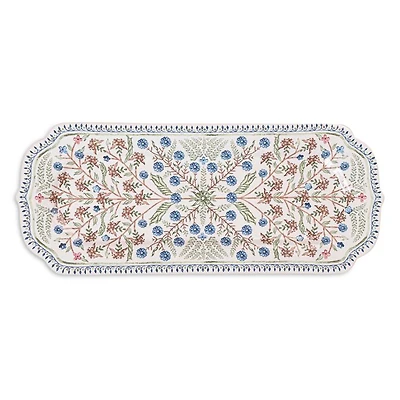 Villa Seville 15" Chambray Hostess Tray