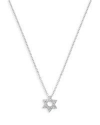 Meira T 14K White Gold Diamond Star of David Pendant Necklace, 18