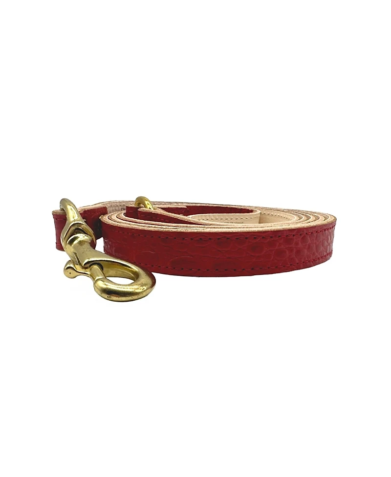 Bonne et Filou Small 6' Croc Leather Dog Leash