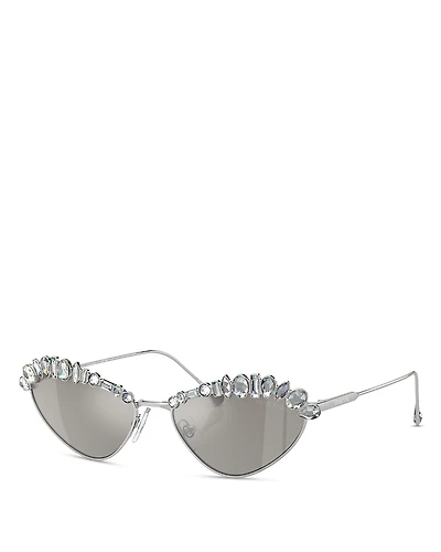 Swarovski Oval Sunglasses, 55mm