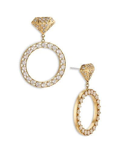 Bride Crystal Circle Earrings