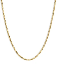 Box Chain Necklace 18K Yellow Gold, 1mm