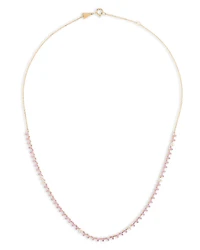 Adina Reyter 14K Yellow Gold Pink Sapphire & Diamond Riviera Necklace, 14-16