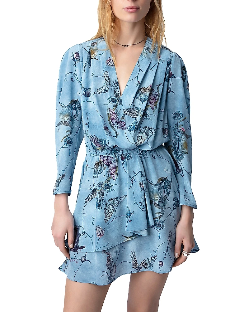 Zadig & Voltaire Rogers Silk Butterfly Print Dress