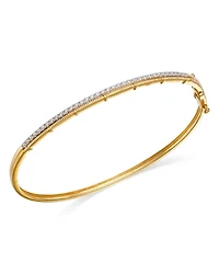 Diamond Bangle Bracelet in 14K Yellow Gold, 0.50 tcw