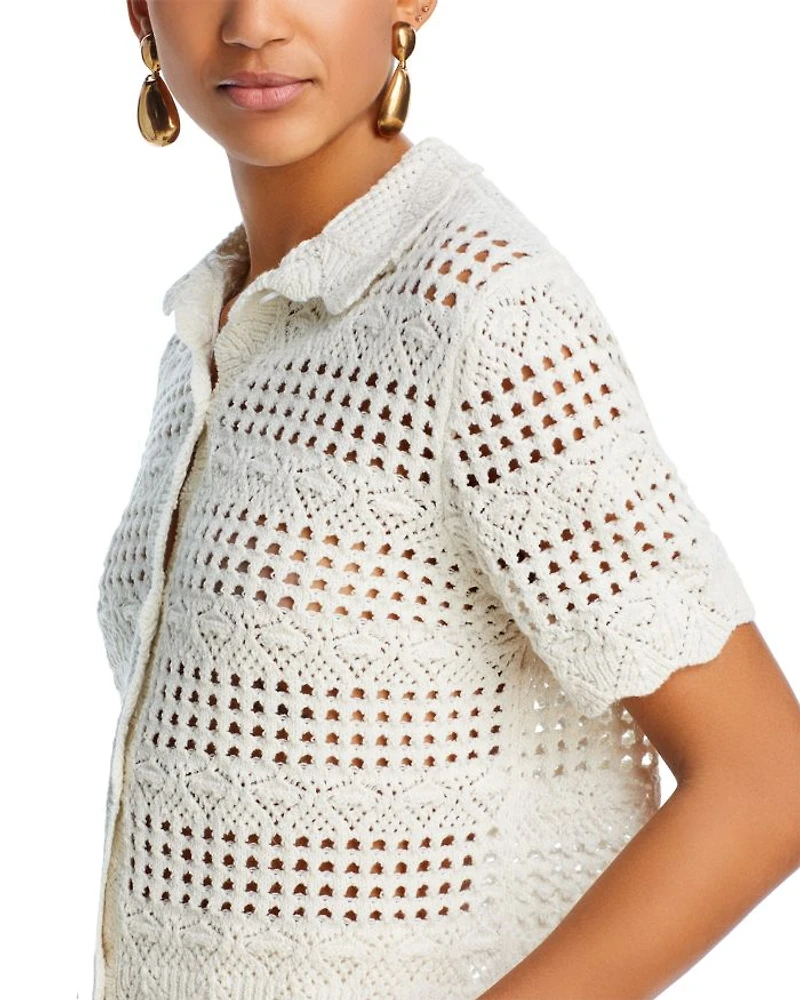 Crochet Knit Shirt