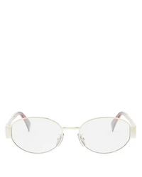 Metal Triomphe Oval Eyeglasses, 53mm