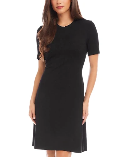 Petites Short Sleeve A Line Dress