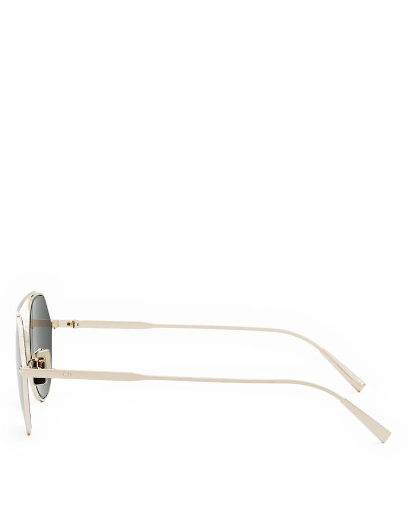 DiorBlackSuit R6U Mirrored Geometric Sunglasses, 54mm