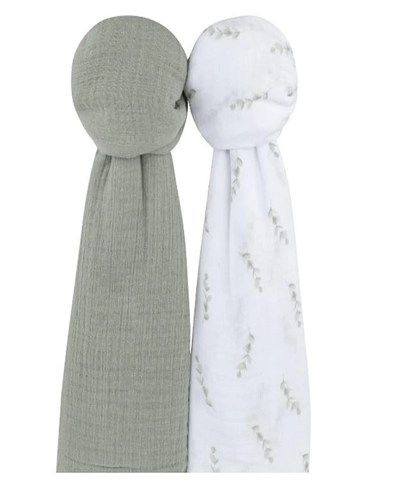 Ely's & Co. Unisex Cotton Muslin Swaddle Blanket 2 Pack - Baby