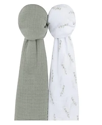 Ely's & Co. Unisex Cotton Muslin Swaddle Blanket 2 Pack - Baby