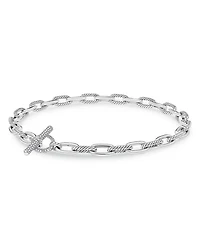 David Yurman Sterling Silver DY Madison® Diamond Chain Link Necklaces