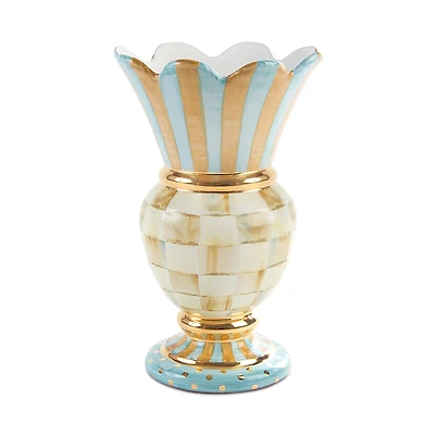 Mackenzie-Childs Parchment Check Great Vase