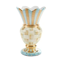 Mackenzie-Childs Parchment Check Great Vase