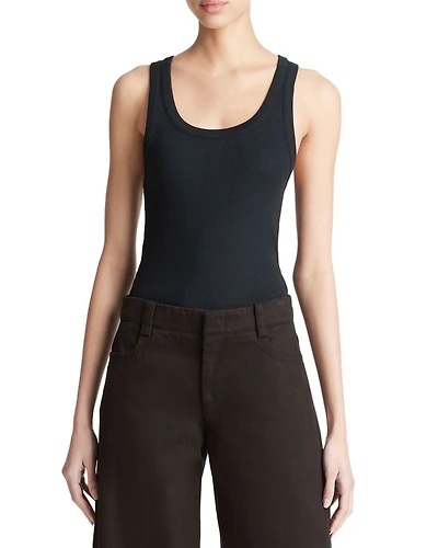 Ribbed Scoop Neck Tank