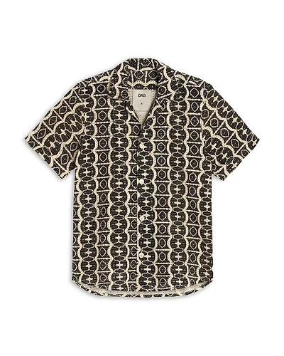 Hypnotise Cuba Cotton Terry Relaxed Fit Button Down Shirt