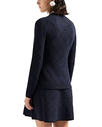 Diamond Jacquard Knit Jacket