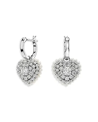 Swarovski Idyllia Huggie Heart Drop Earrings