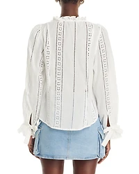 Cotton Lace Inset Blouse - Exclusive