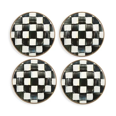 Courtly Check Appetizer Plates, Set of 4