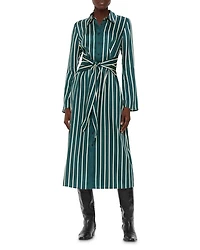 Striped Midi Shirt Dress