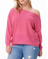 Plus Cashmere Off the Shoulder Sweater