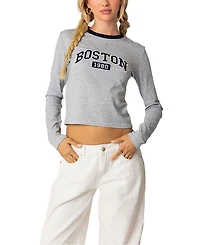 Edikted Boston Long Sleeve T Shirt
