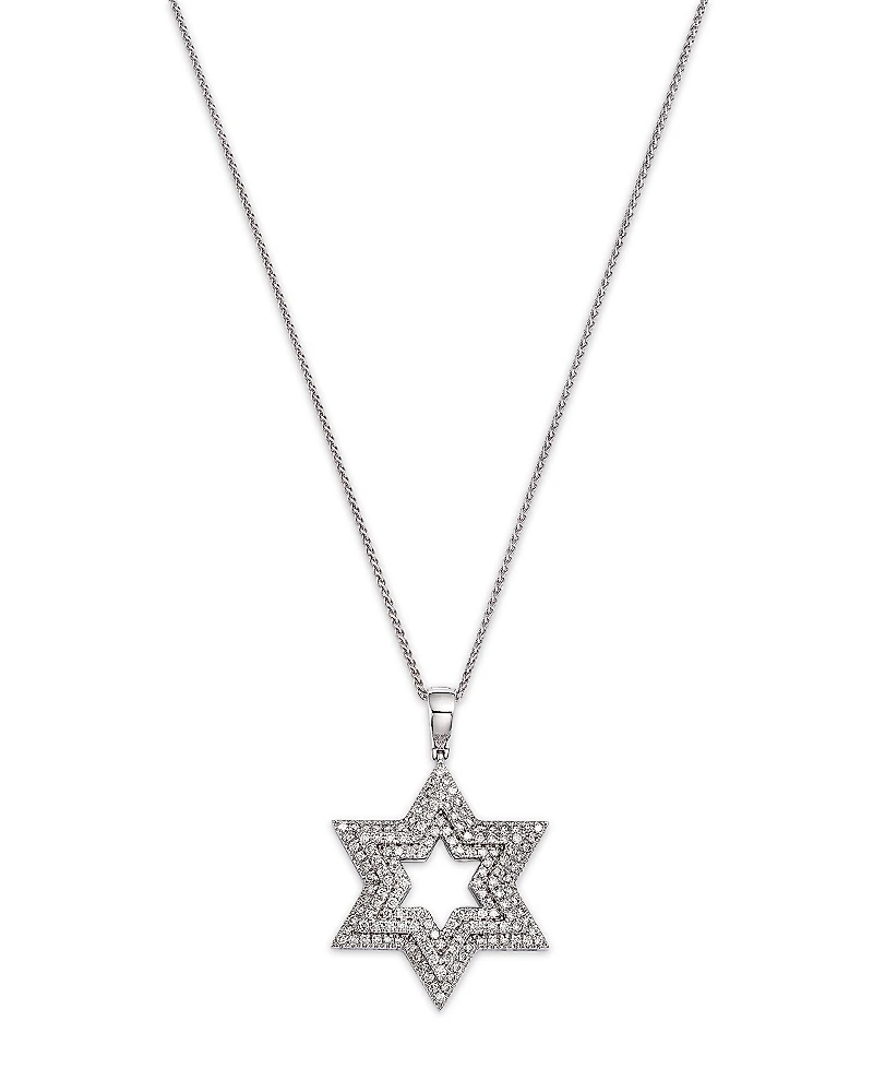 Bloomingdale's Fine Collection Men's Diamond Star of David Pendant Necklace