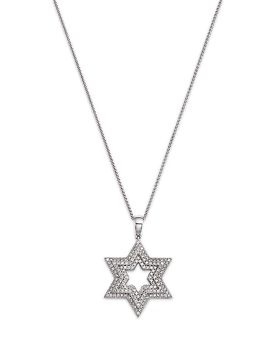 Bloomingdale's Fine Collection Men's Diamond Star of David Pendant Necklace