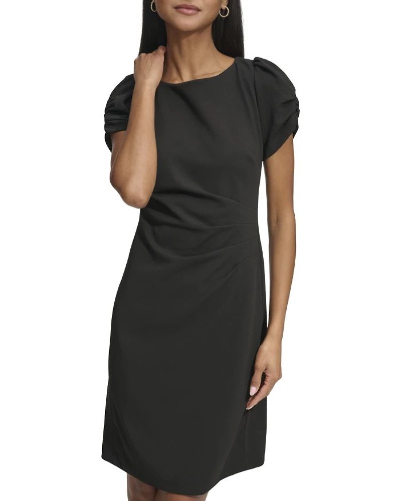 Ruched Sleeve Sheath Dress