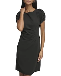 Ruched Sleeve Sheath Dress