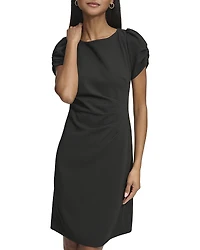 Karl Lagerfeld Paris Ruched Sleeve Sheath Dress
