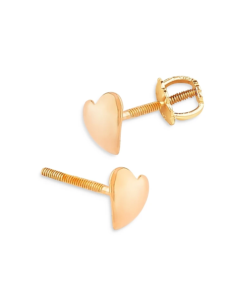 Bloomingdale's Fine Collection Children's Polished Heart Mini Stud Earrings