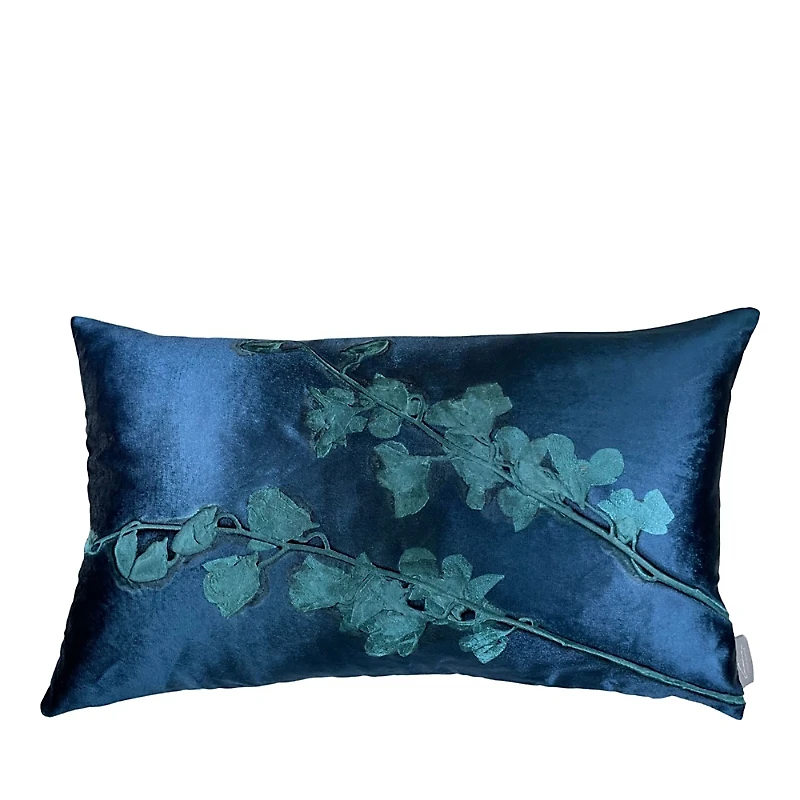 Aviva Stanoff Orchid Azure Signature Velvet Collection Pillow