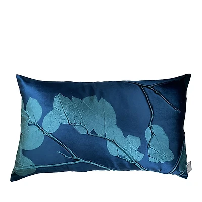 Aviva Stanoff Azure Lemon Leaf Signature Velvet Collection Pillow, 12 x 20