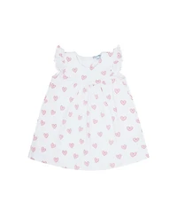 Nellapima Girls' Pink Heart Print Scoop Neck Dress - Baby, Little Kid