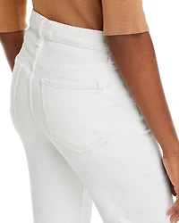 The Callie High Rise Cropped Flare Jeans White
