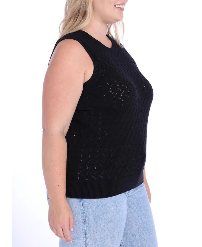 Plus Cotton Pointelle Tank