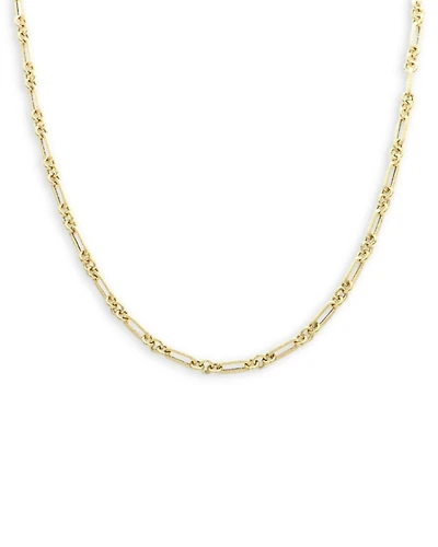 14K Yellow Gold Rolling Rolo Link Chain Necklace, 18"