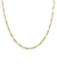 14K Yellow Gold Rolling Rolo Link Chain Necklace, 18"